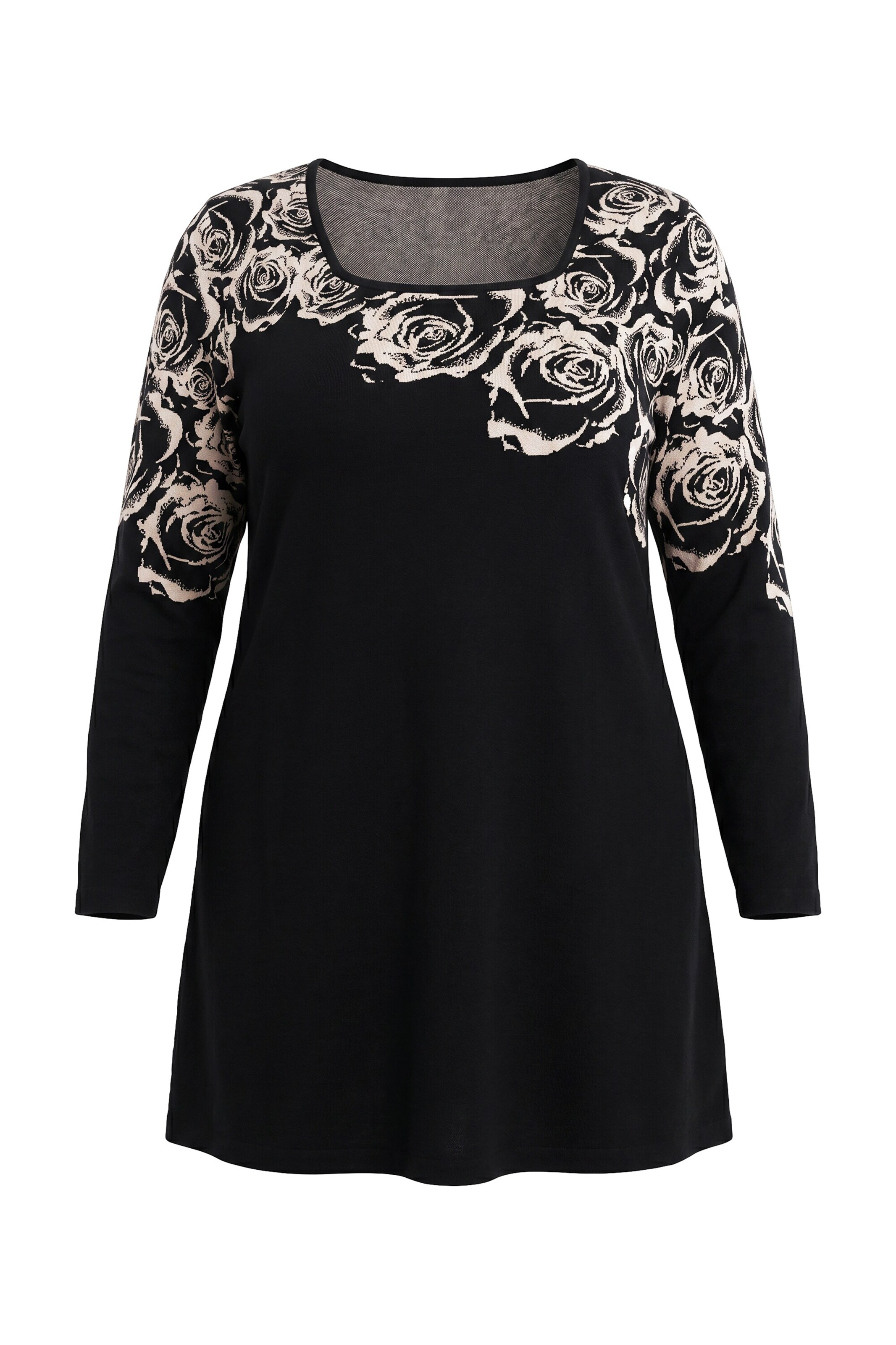 Ulla Popken Shirt in Schwarz: Vorderseite