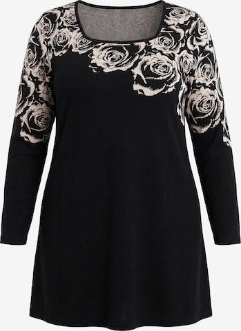 Ulla Popken Shirt in Schwarz: Vorderseite