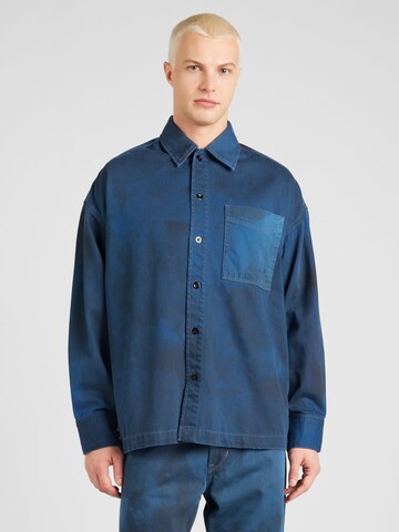 G-Star RAW - Ajuste confortable Camisa en azul: frente