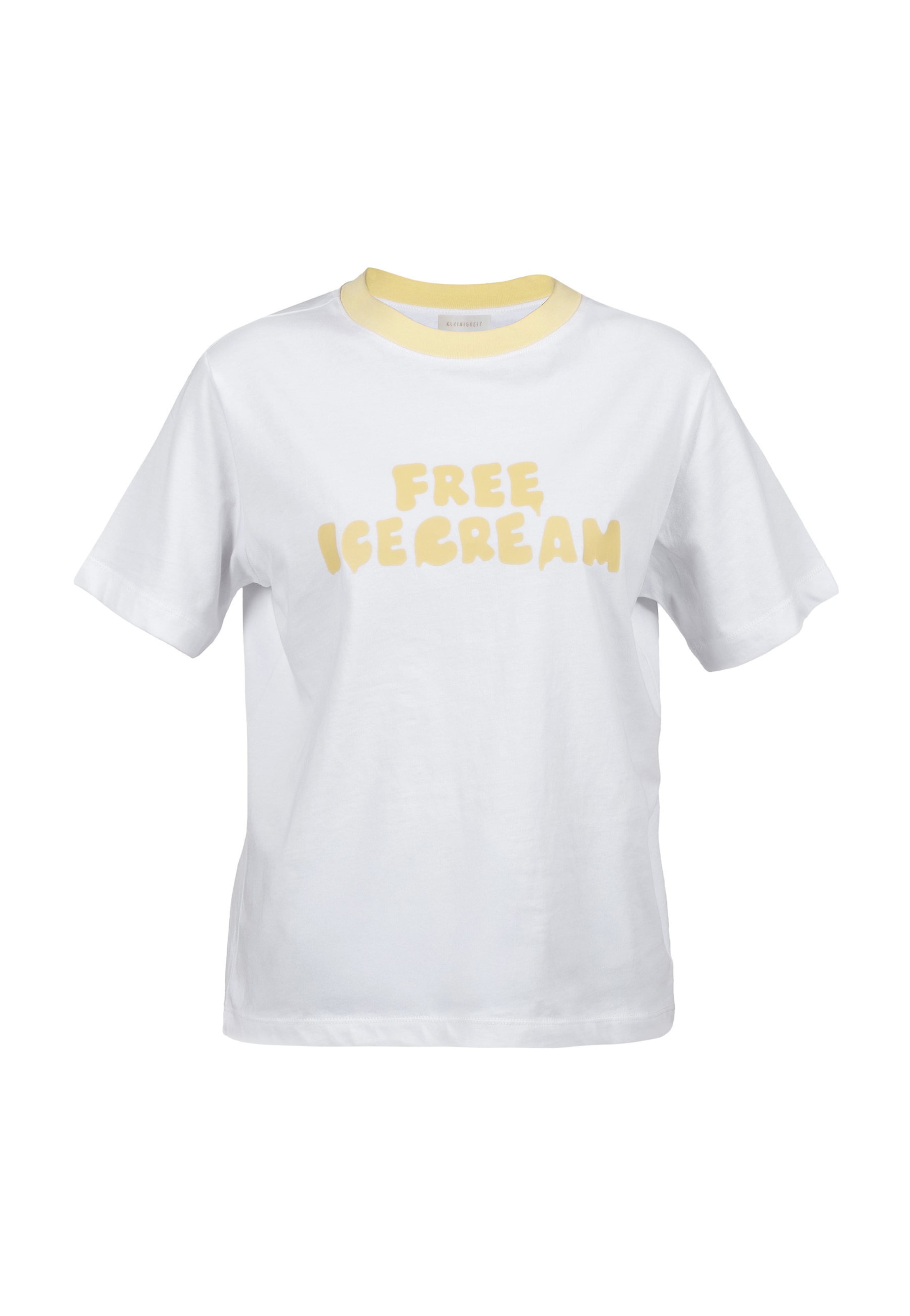 Kleinigkeit Camisa 'Free Ice Cream' em amarelo / branco, Vista do artigo