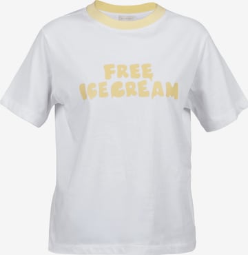 Kleinigkeit - Camisa 'Free Ice Cream' em amarelo: frente