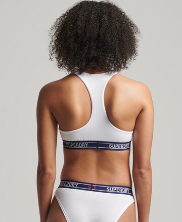 Bustier Soutien-gorge de sport Superdry en blanc