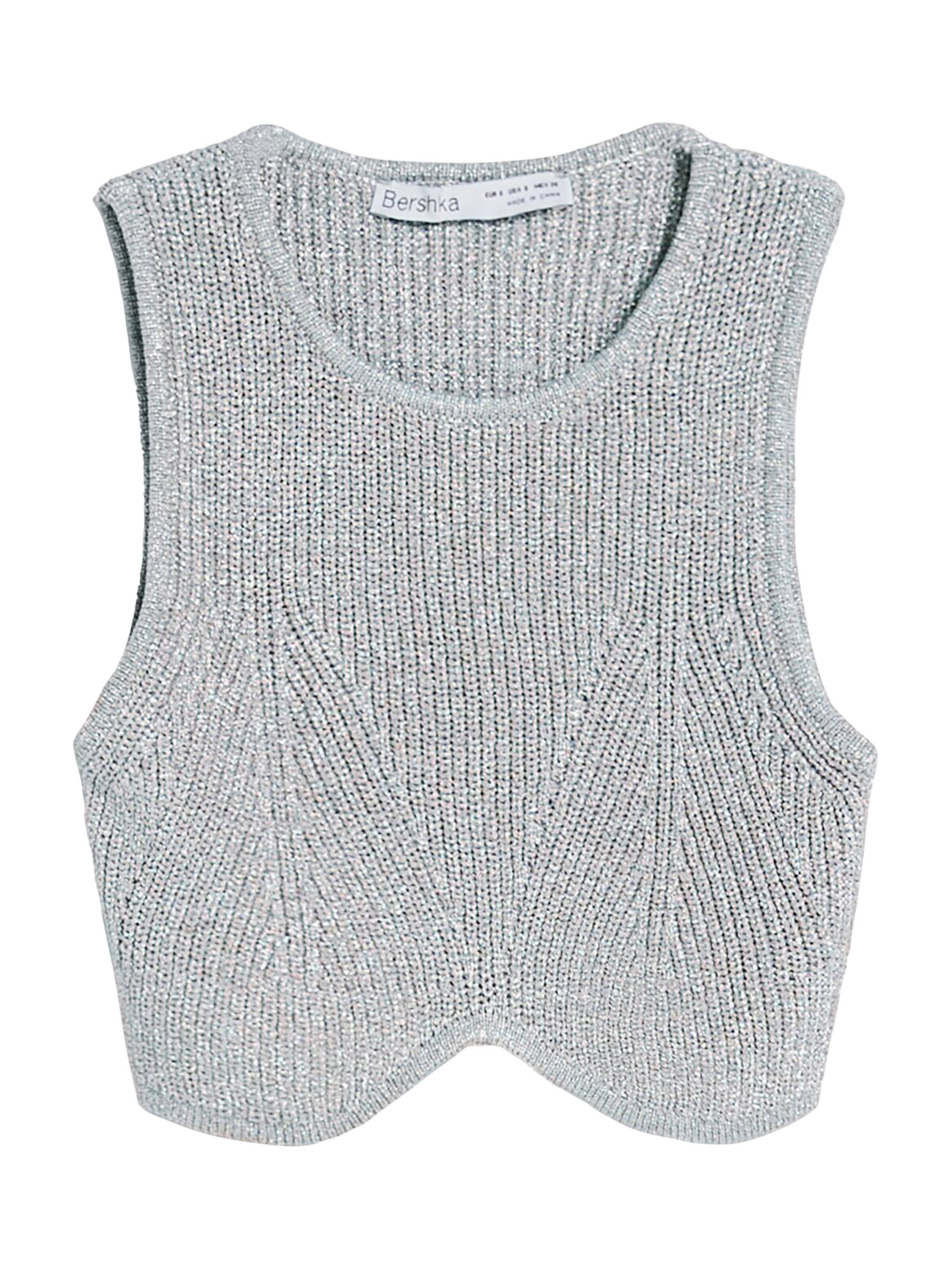 silver knit top