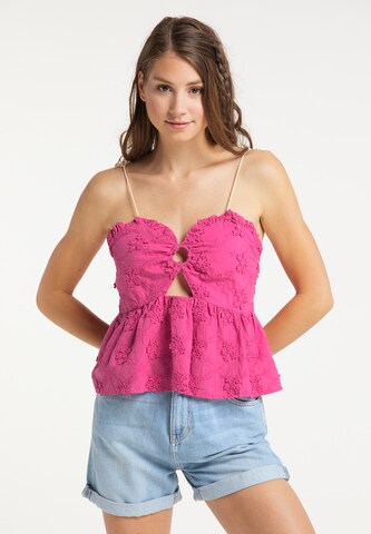 IZIA Top in Roze: voorkant