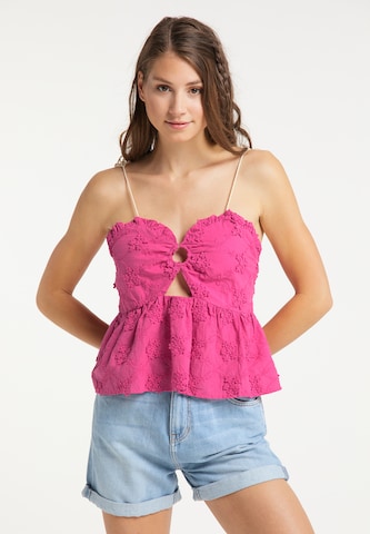 Top di IZIA in rosa: frontale