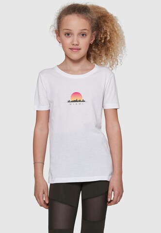 Merchcode T-Shirt 'Miami' in Weiß: Vorderseite
