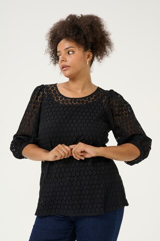 Camicia da donna di KAFFE CURVE in nero: frontale