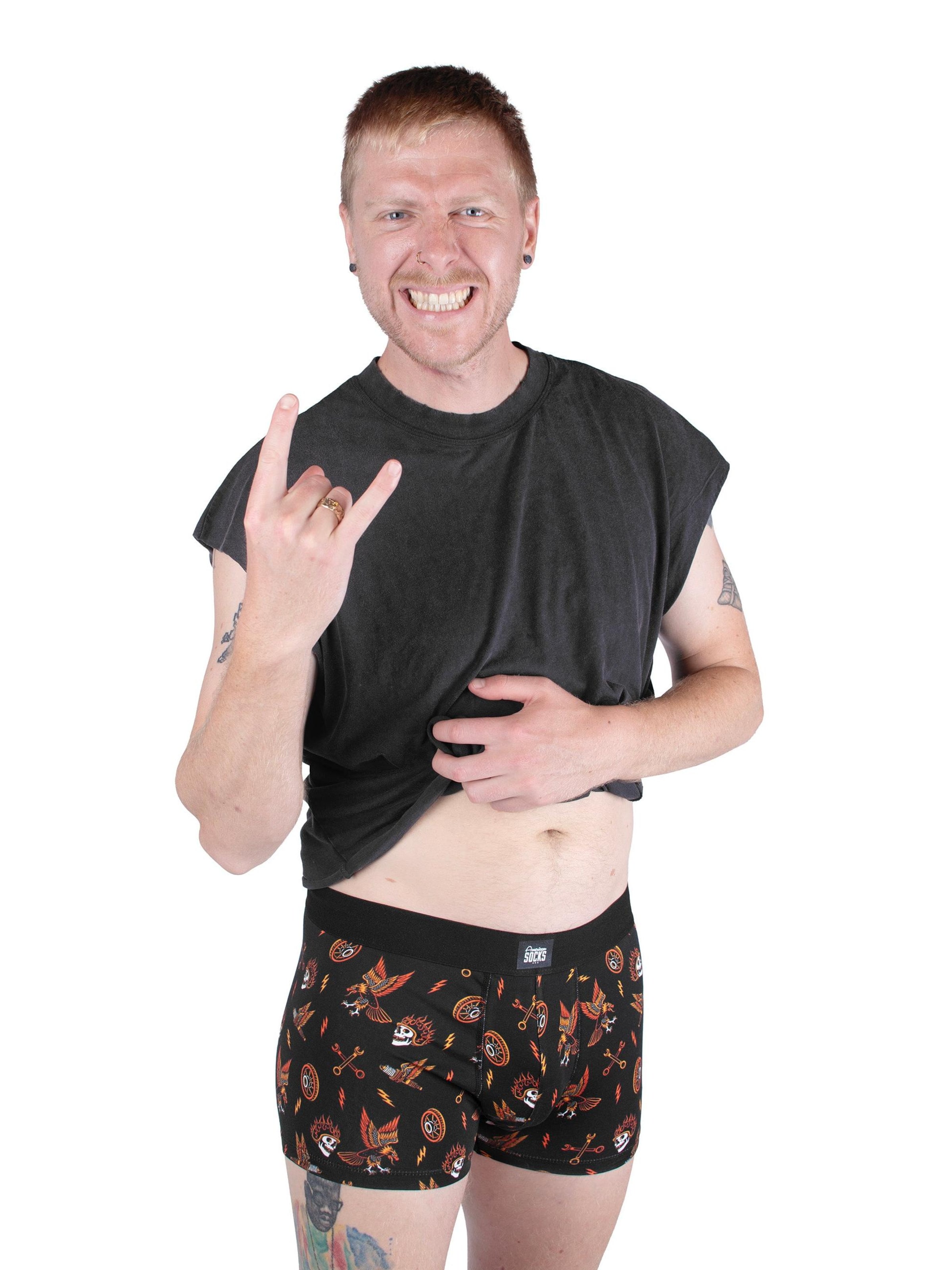 Boxers 'Piston Rebels' American Socks en noir