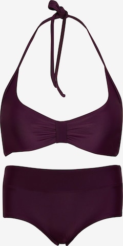 La V Triangel Bikini in Lila: voorkant