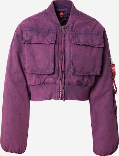 ALPHA INDUSTRIES Jacke in L in dunkellila, Produktansicht