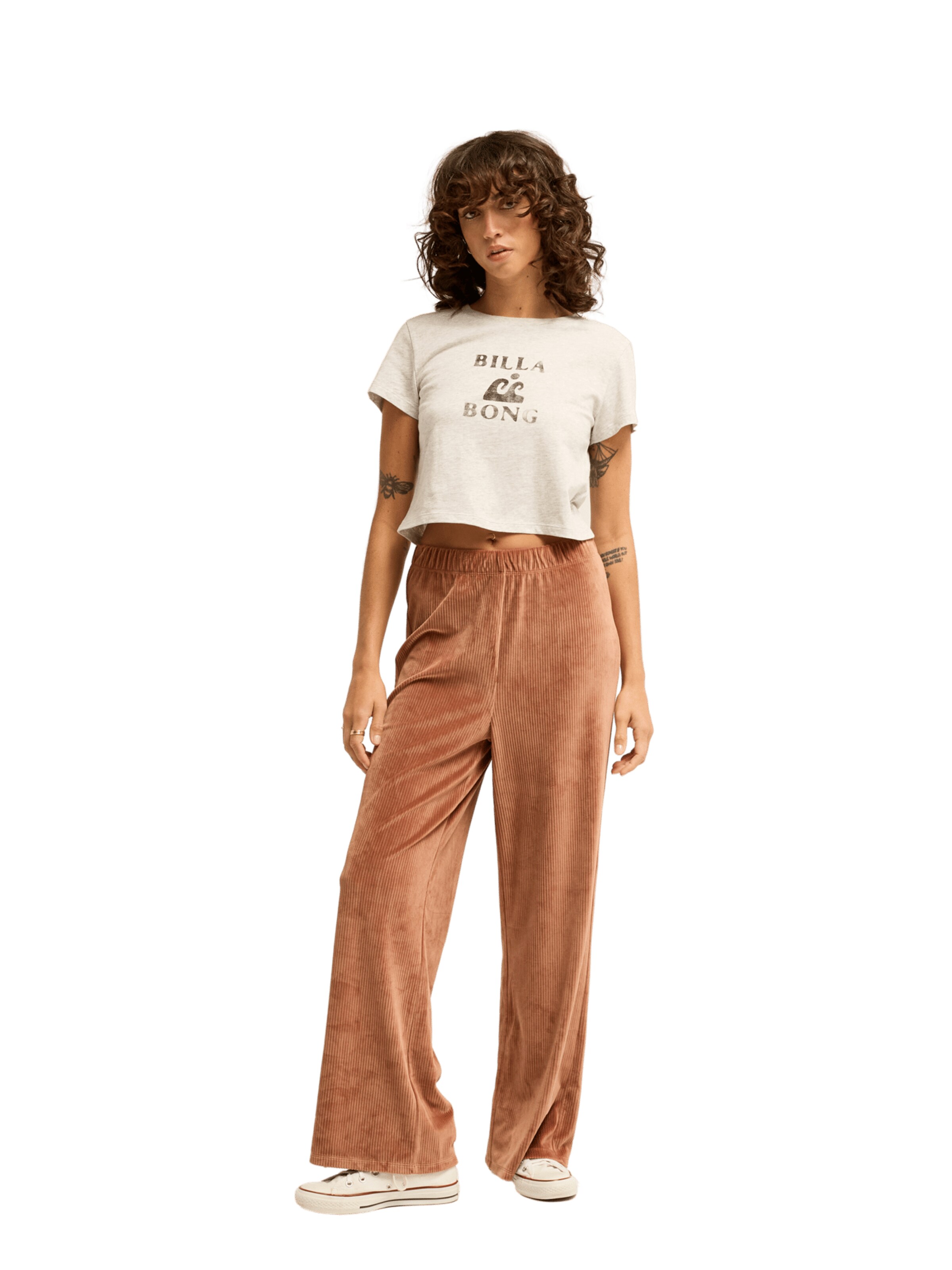 BILLABONG Wide leg Pants 'Keep It Sunny' in Brown