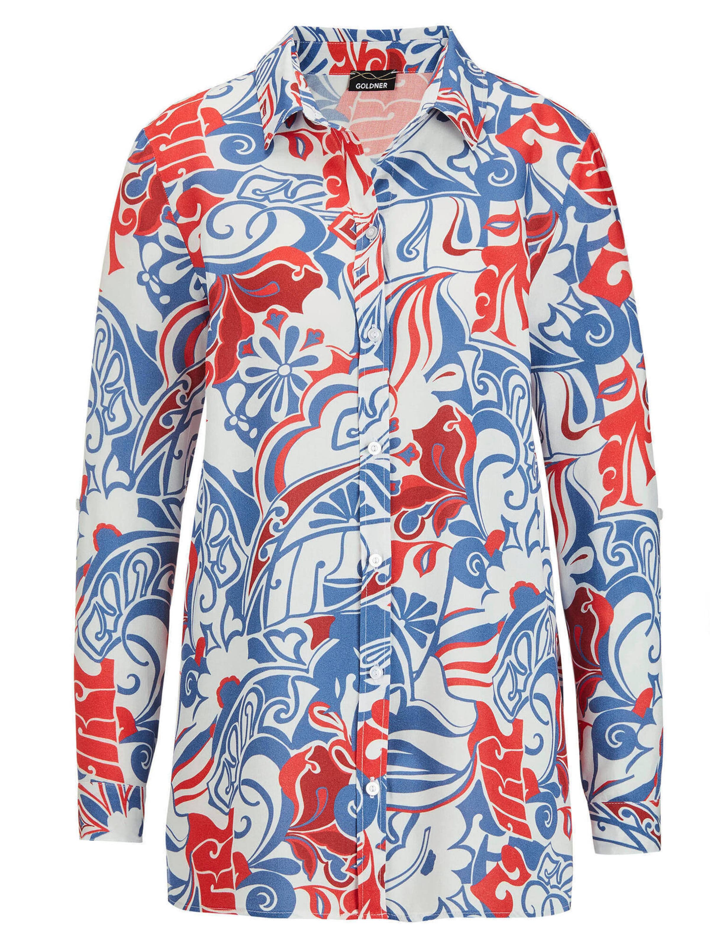 Goldner Bluse in Rot: Vorderseite