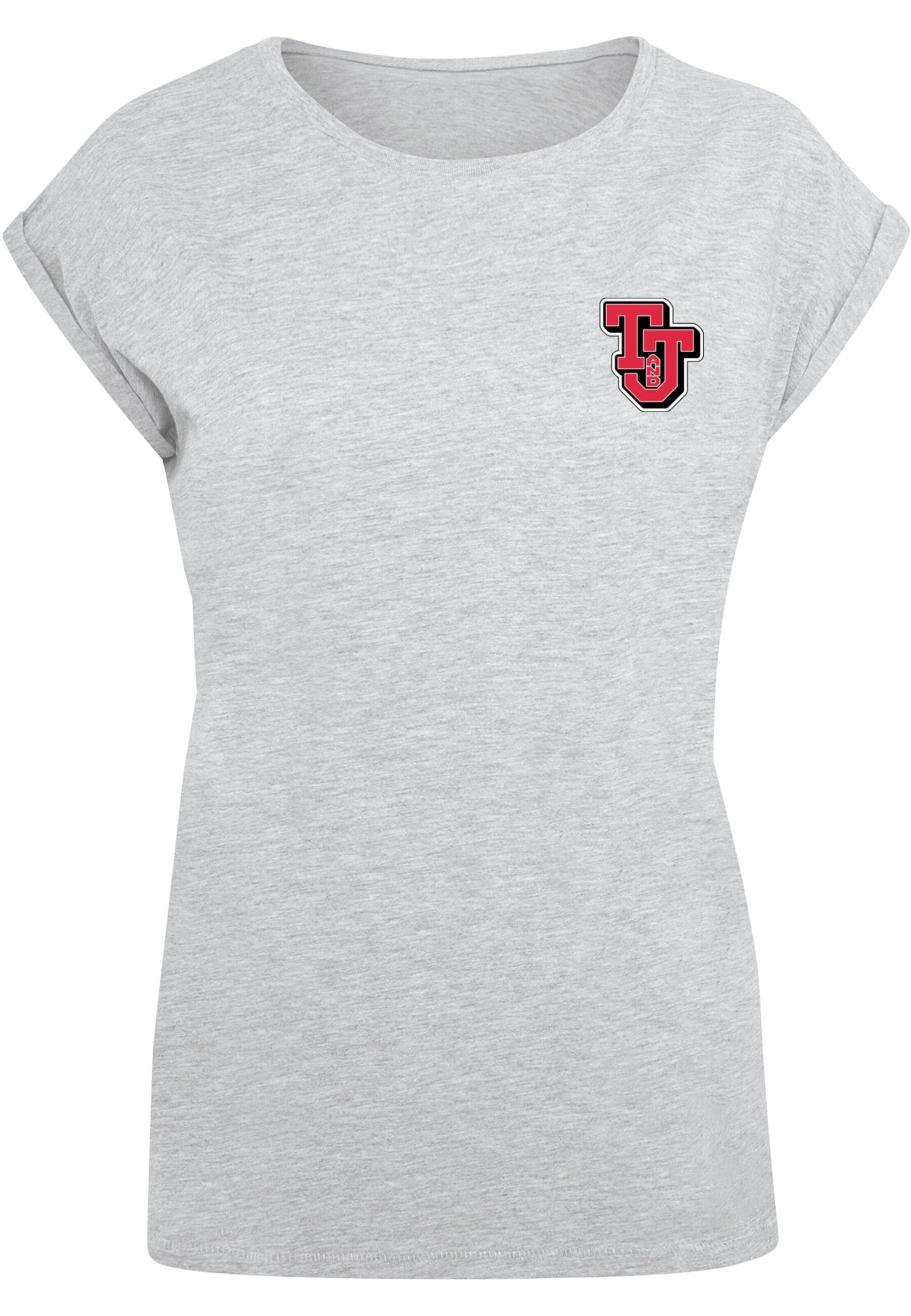 ABSOLUTE CULT Shirt 'Tom And Jerry - Collegiate' in Grijs: voorkant