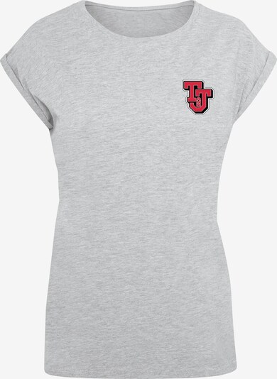 ABSOLUTE CULT T-shirt 'Tom And Jerry - Collegiate' en gris chiné / rouge carmin / noir, Vue avec produit