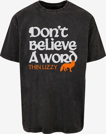T-Shirt 'Thin Lizzy - Dont Believe A Word Fox' Merchcode en noir : devant