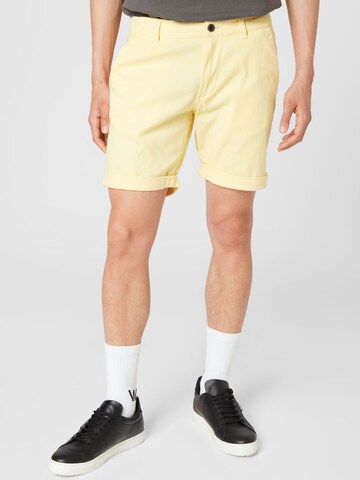 Regular Pantalon chino 'DAVE' JACK & JONES en jaune : devant