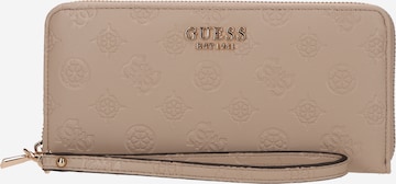 GUESS Portemonnaie 'PHOEBE SLG LARGE ZIP AROUND' in Beige: Vorderseite