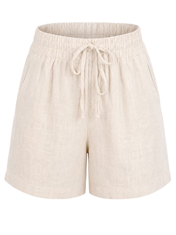 Loosefit Pantalon 'BEATRICE LINO' Seasons of April en beige : devant