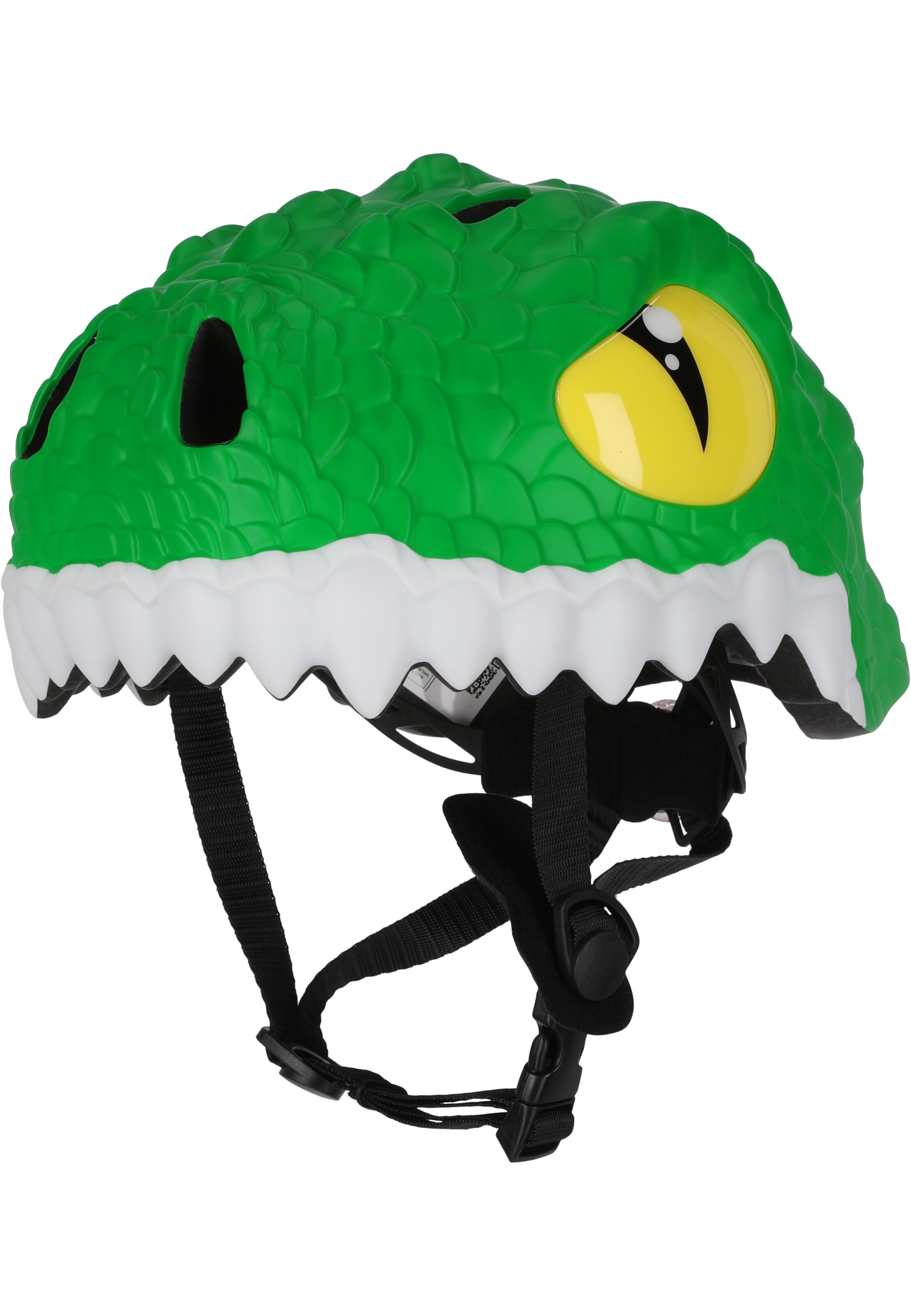 Crazy Safety Helmet 'Crocodile' in Green: front