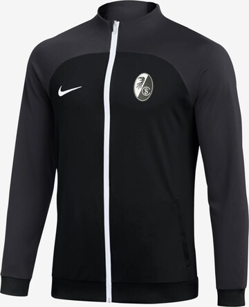 NIKE Athletic Jacket in Black: front