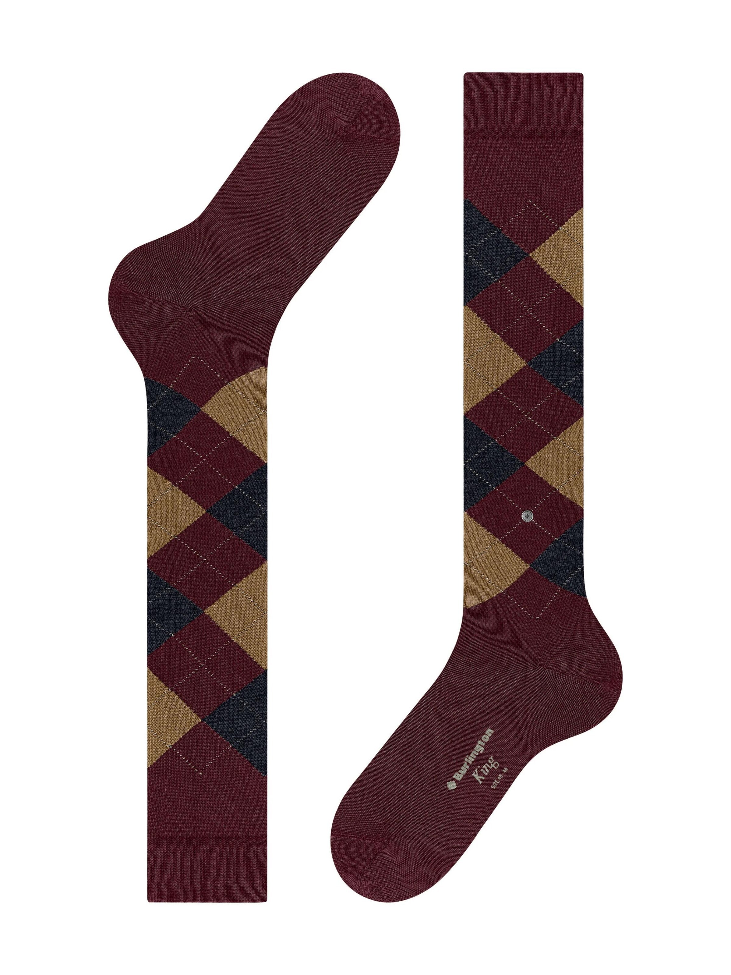 BURLINGTON Knee High Socks 'King' in Red