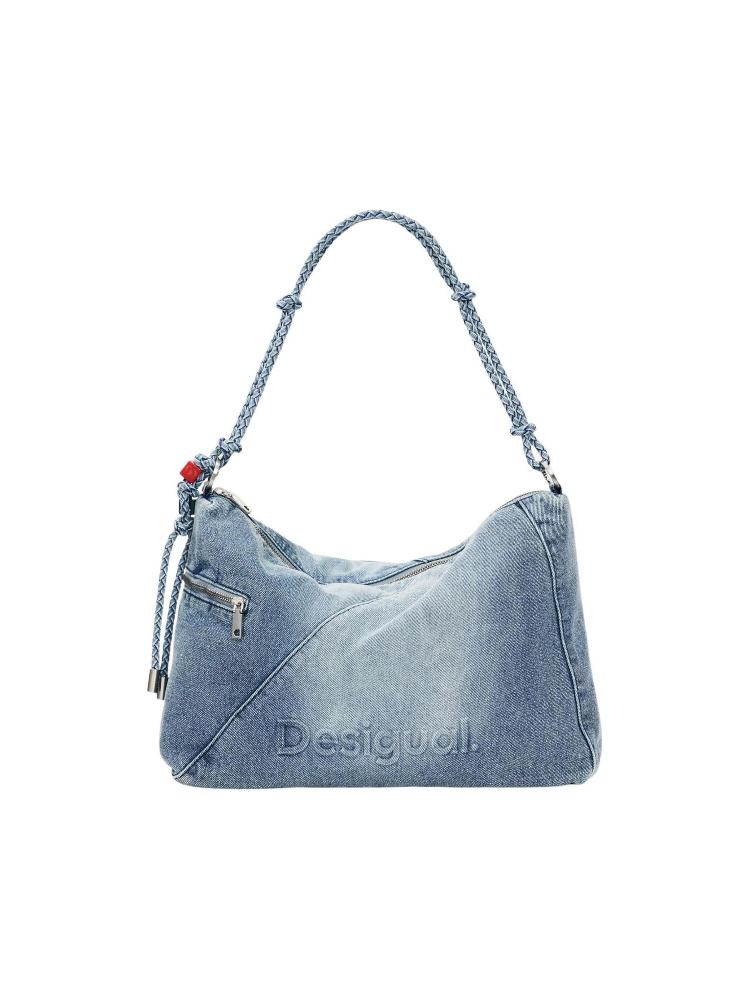 Desigual - Bolso de hombro 'BAG_HALF LOGO L 26SAXD27' en azul: frente
