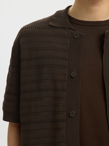 SELECTED Knit cardigan in Brown