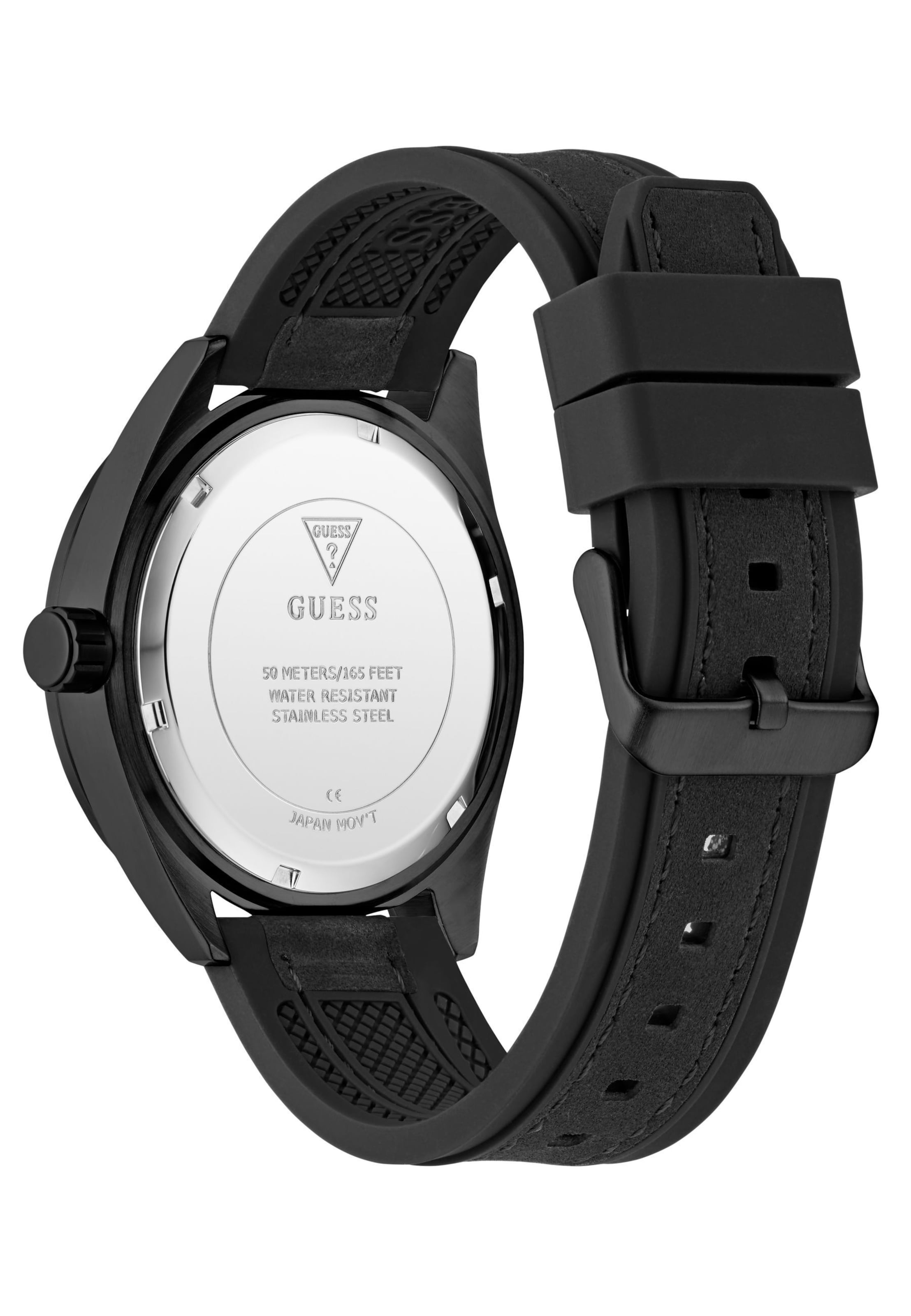 GUESS Analogt ur ' LETTERMAN ' i sort