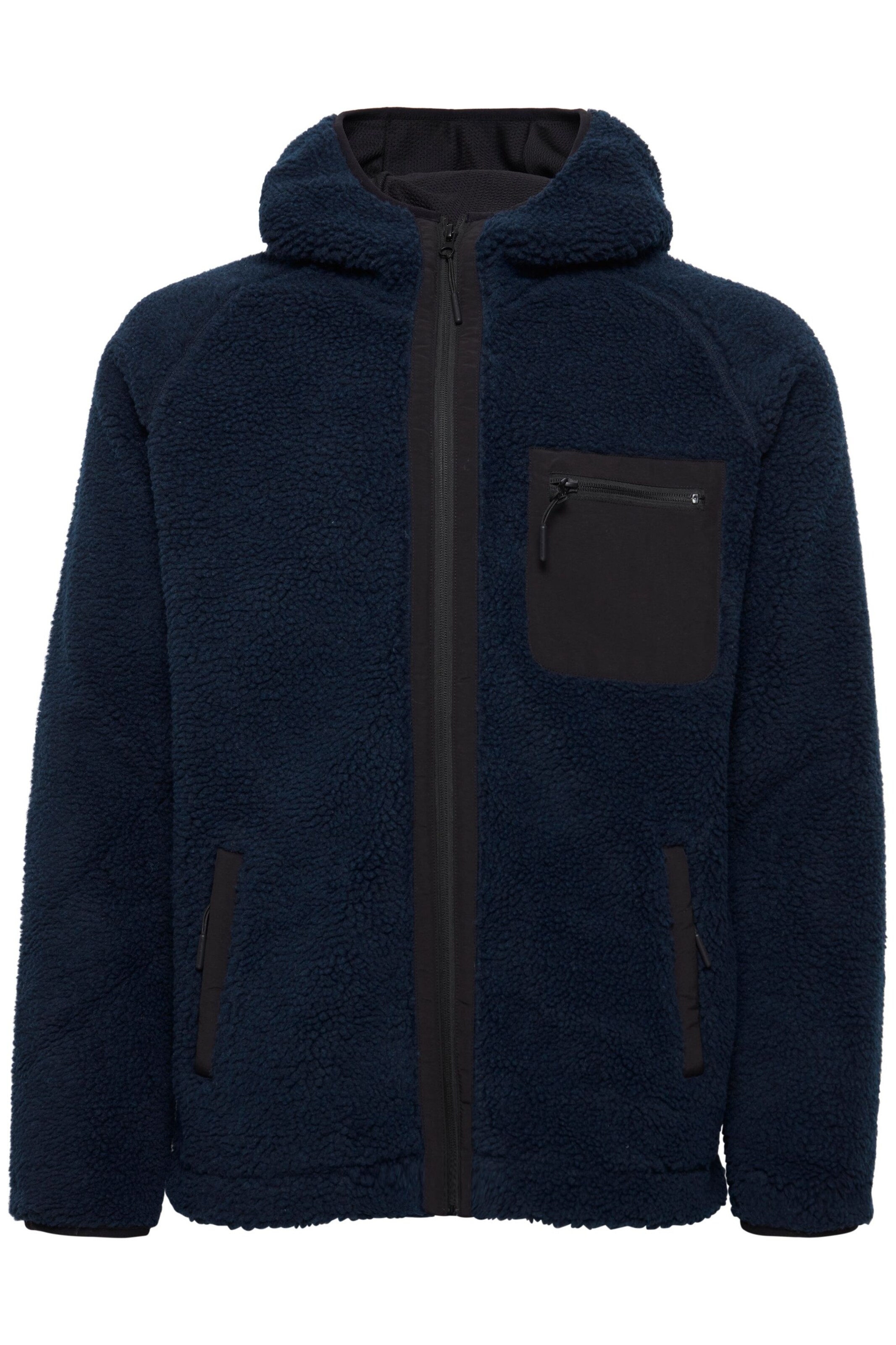 INDICODE JEANS Fleecejacke 'Trod' in Blau: Vorderseite