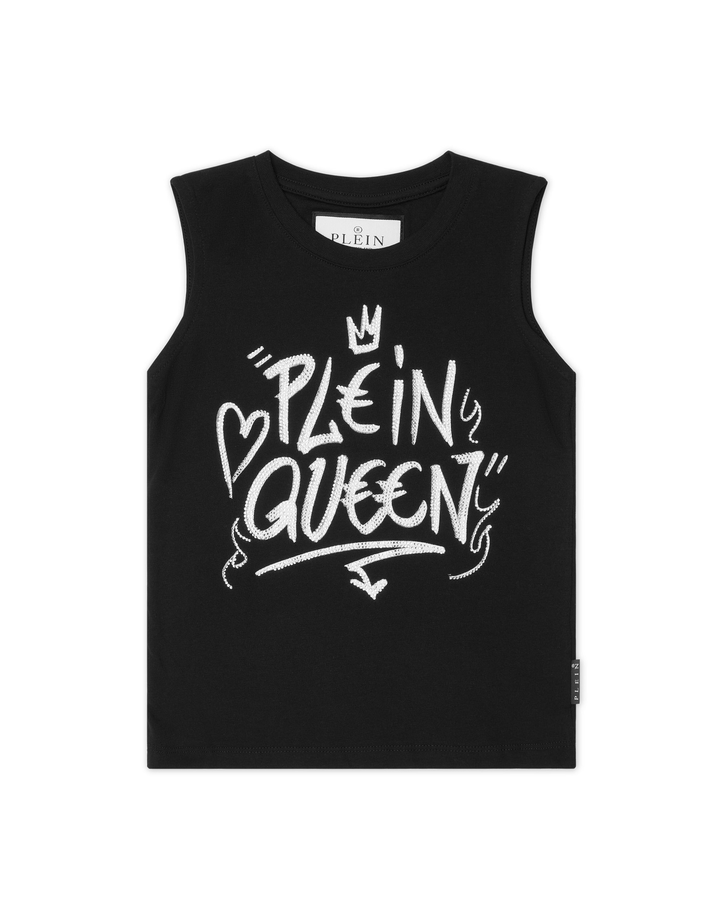 Philipp Plein - Top 'Plein Queen' en negro: frente
