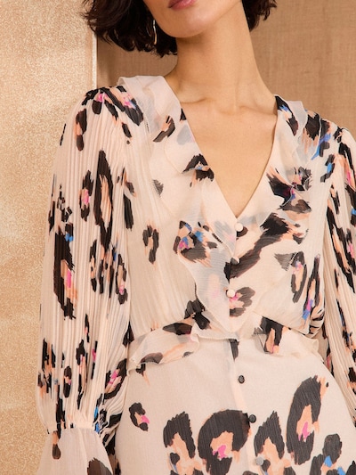 love & roses Robe-chemise en beige / bleu clair / pitaya / noir, Vue avec produit