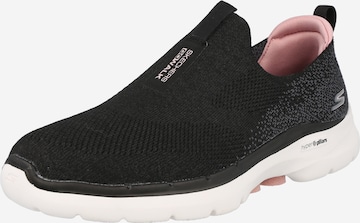 SKECHERS Belebújós cipők 'GO WALK 6' - fekete: elől