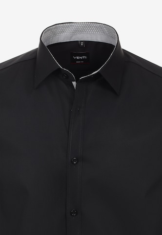 VENTI Slim fit Business Shirt in Black