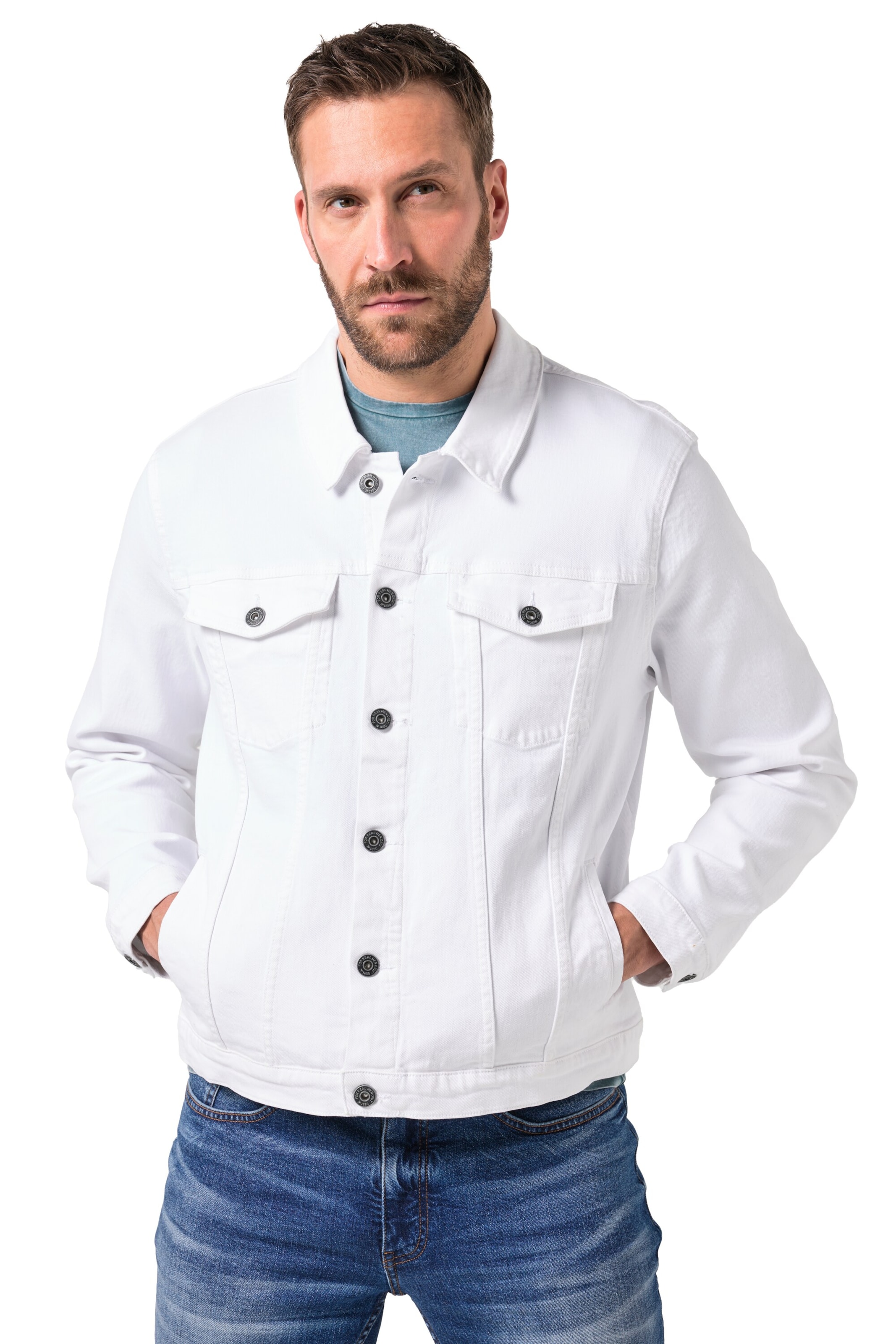 JP1880 Between-season jacket in White: front