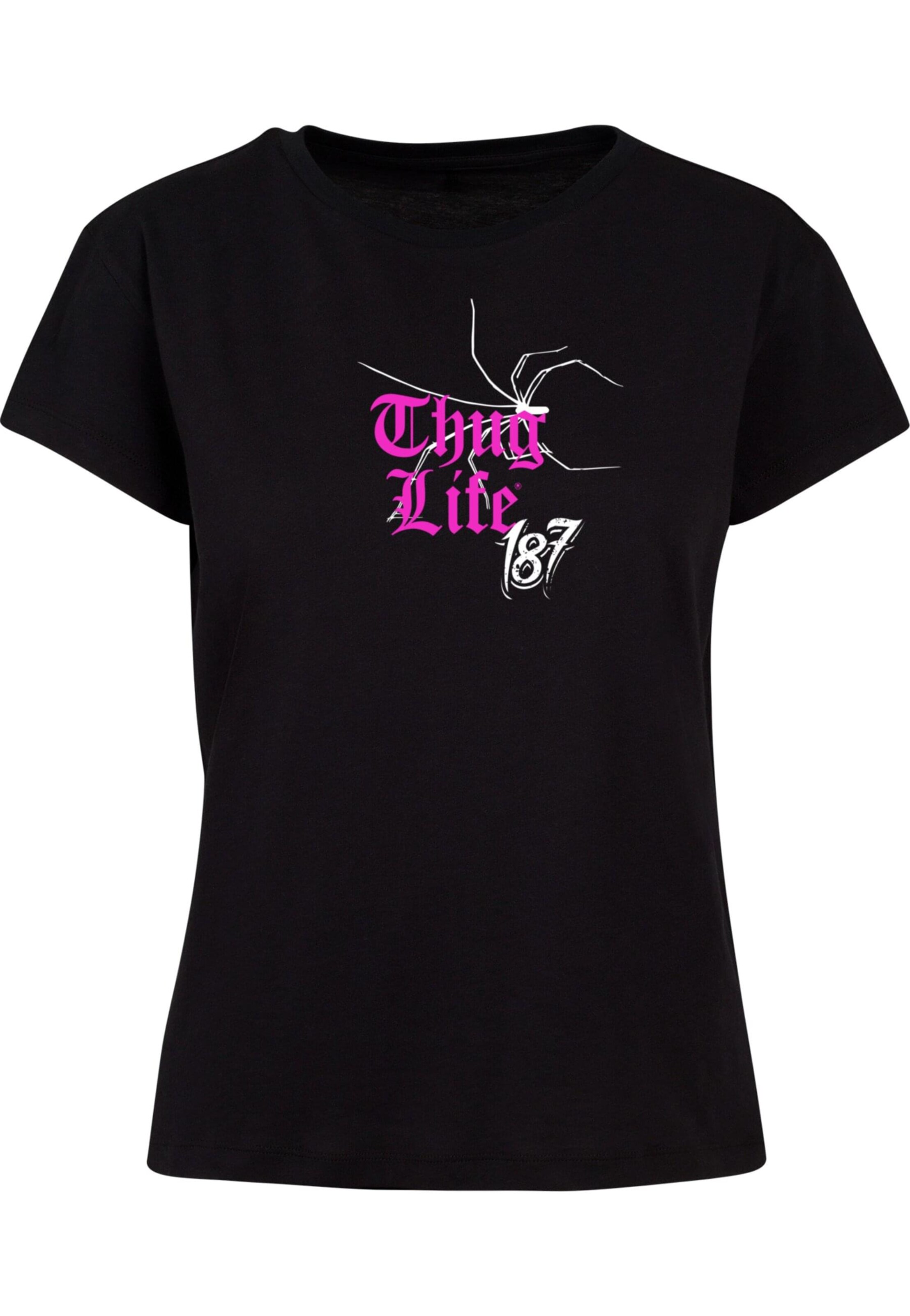 Maglietta 'Spider' di Thug Life in nero: frontale