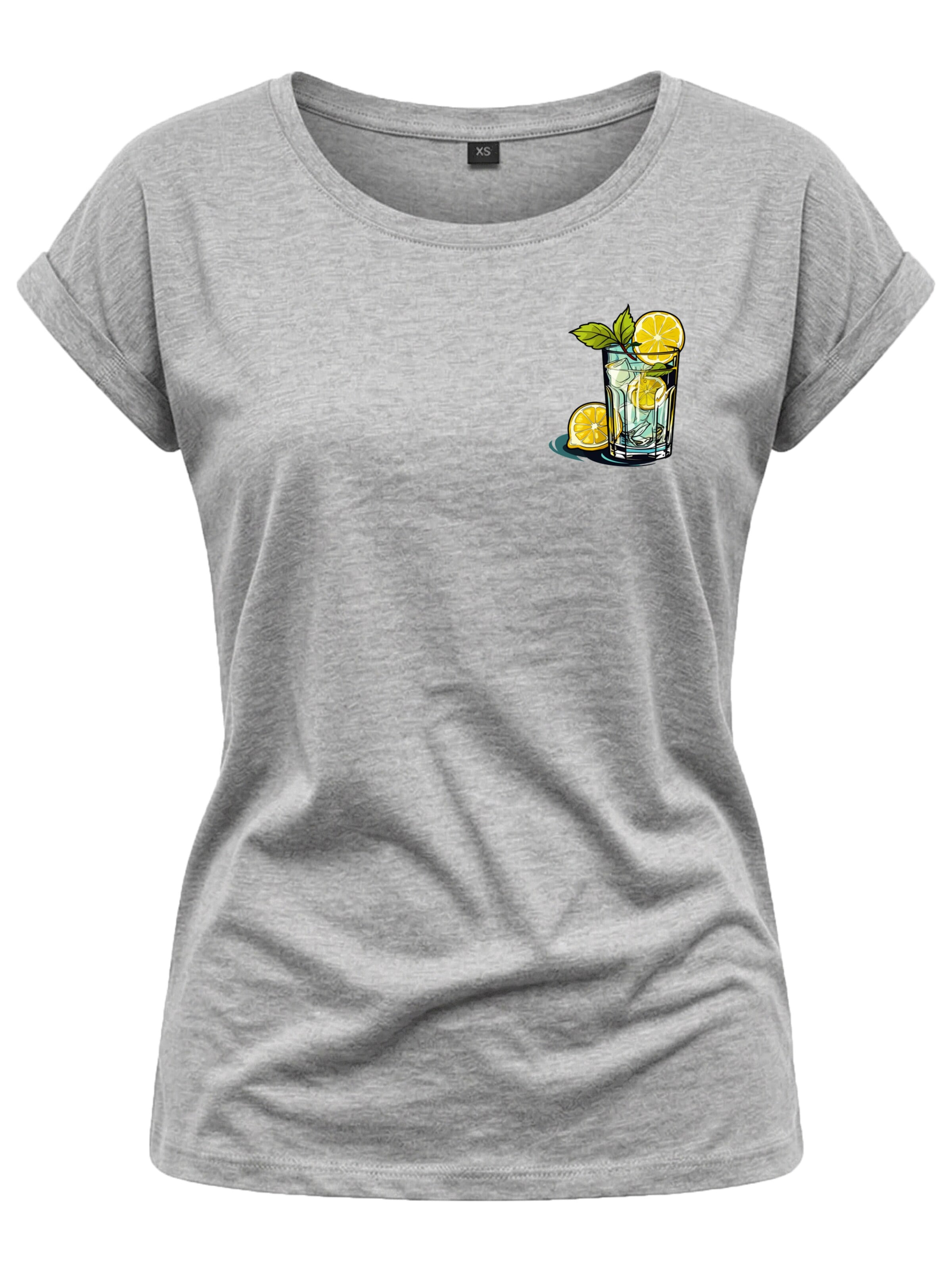 MAKAYA Shirt 'Gin Tonic' in Grey: front