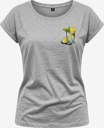 MAKAYA Shirt 'Gin Tonic' in Grey: front
