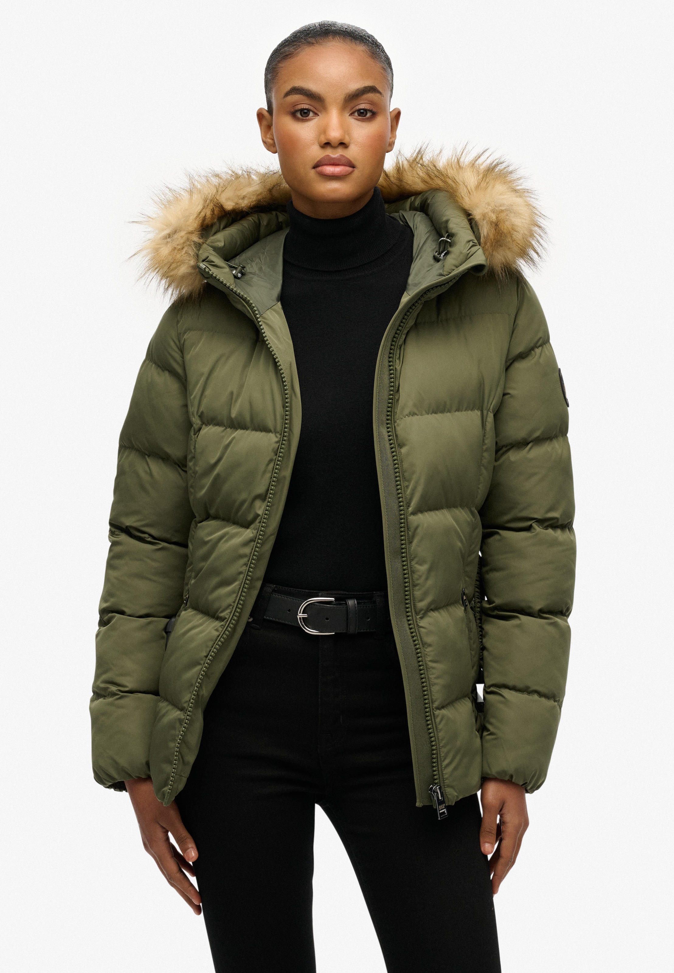 Superdry & Co Winterjas 'Fuji' in Groen: voorkant