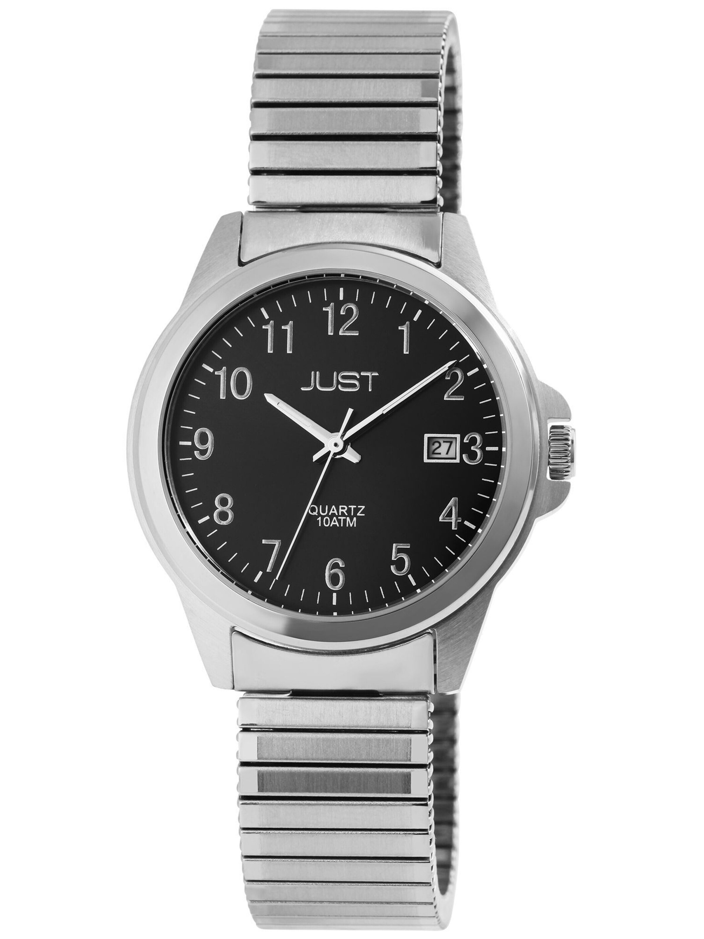 JUST Analog Watch 'Roswin, Datumsanzeige' in Silver