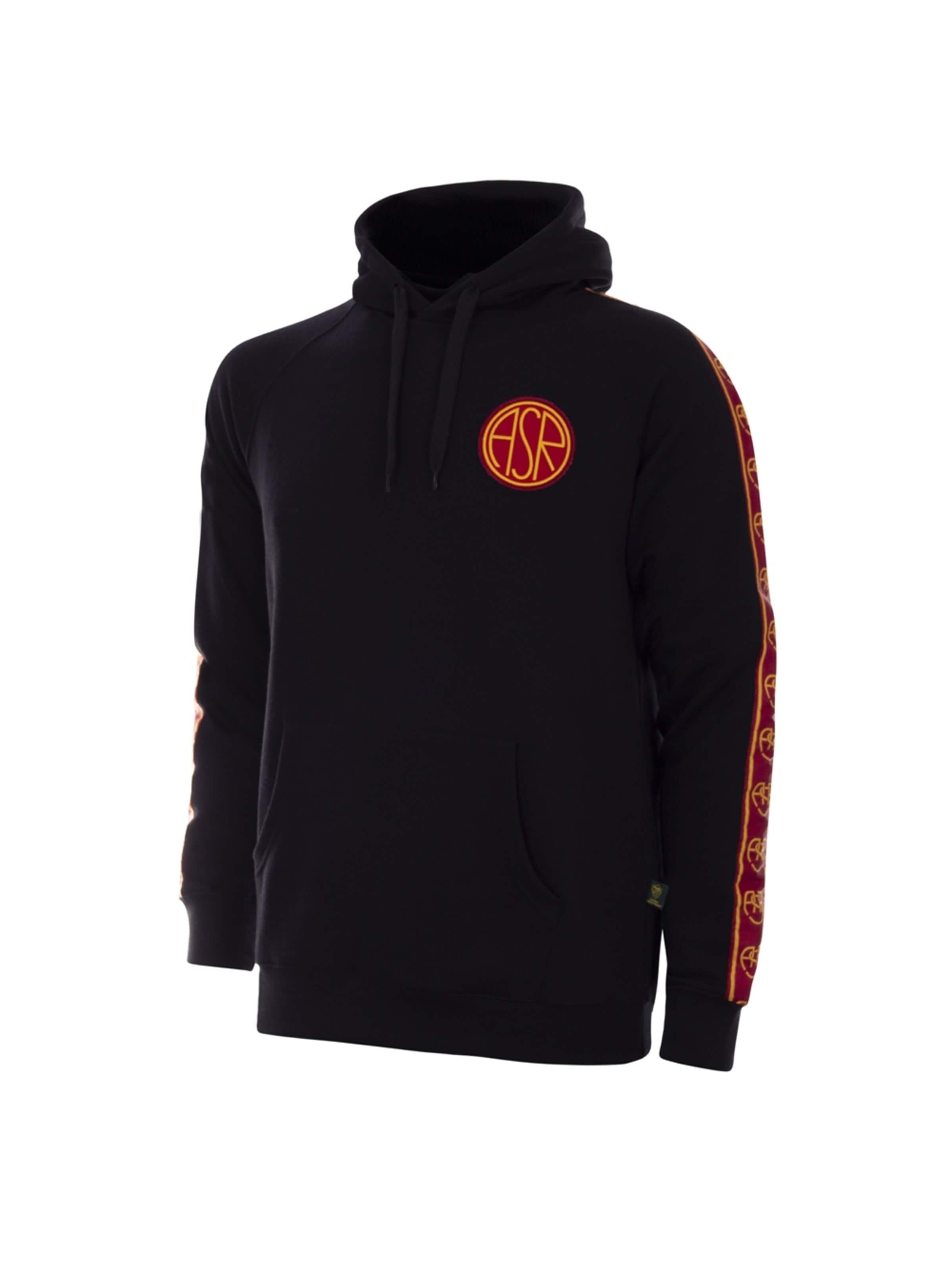 COPA FOOTBALL Trui 'AS Roma Black Taper Hoodie' in Zwart: voorkant