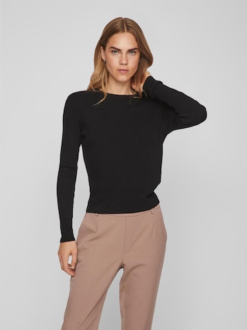 VILA Sweater 'Comfy' in Black: front