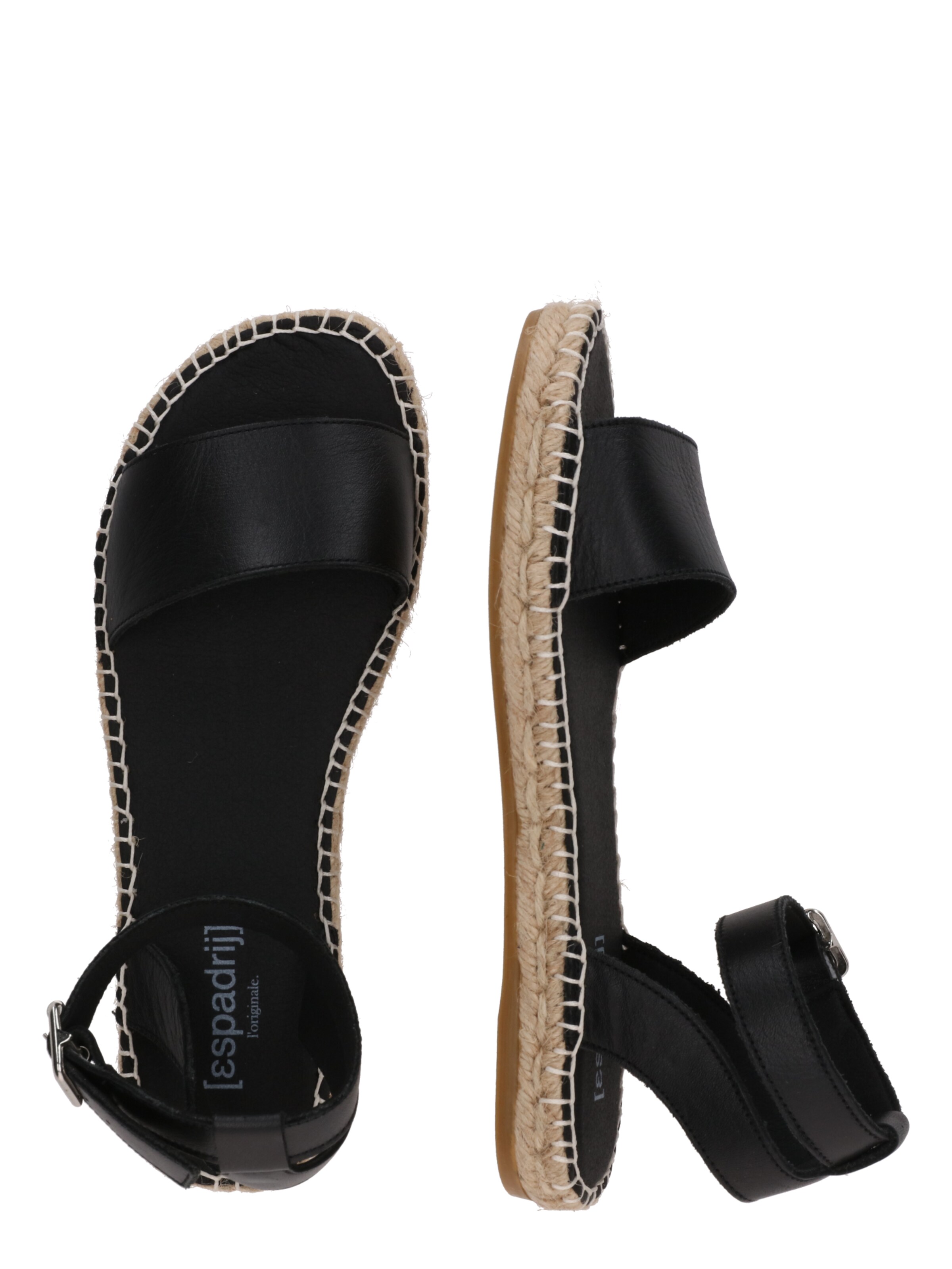 espadrij l´originale Sandále 'NIMES NOIR' - Čierna