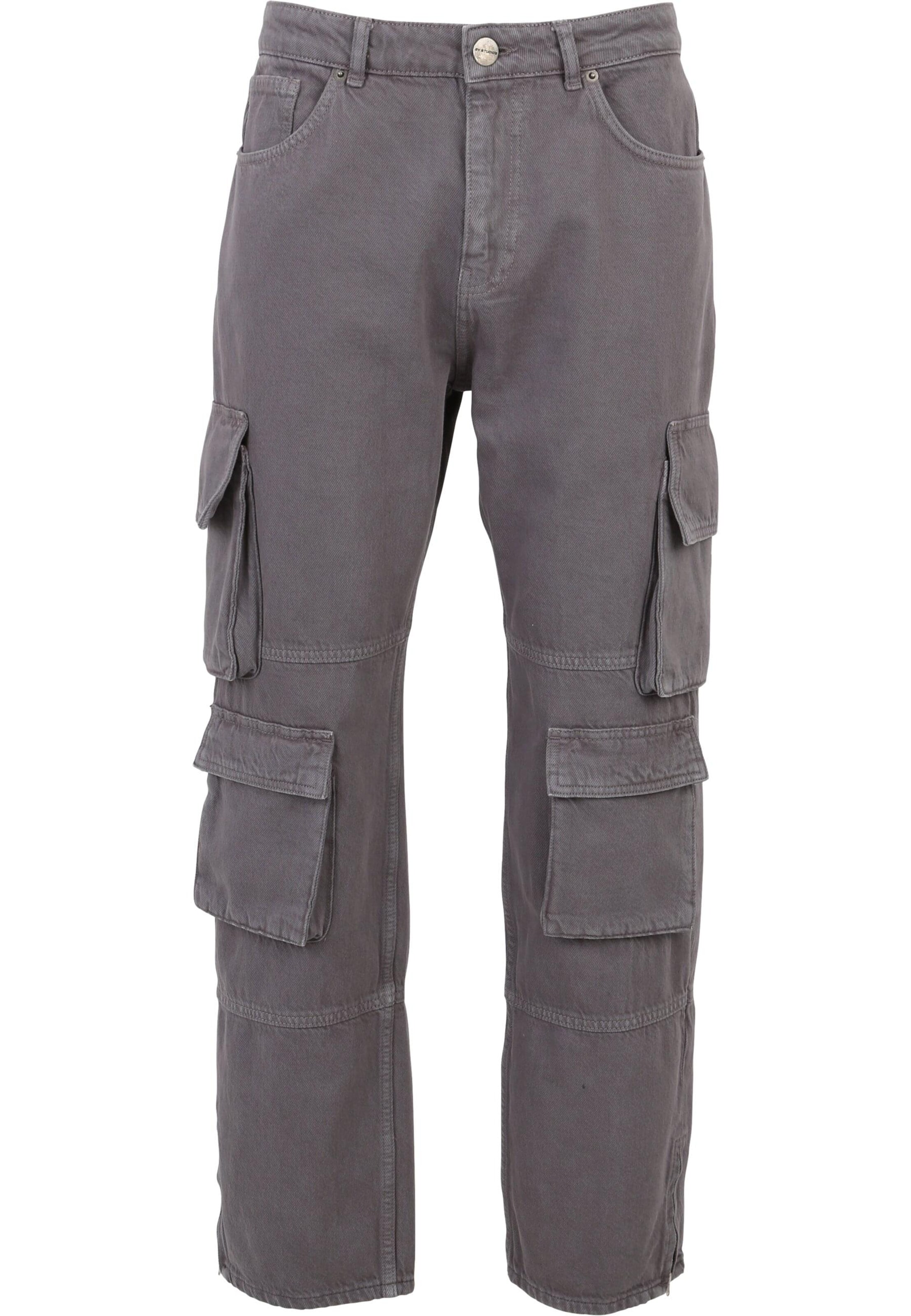 2Y Premium Cargobroek 'Kiran' in Grijs: voorkant