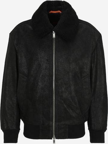BOSS Orange - Chaqueta de entretiempo en negro: frente