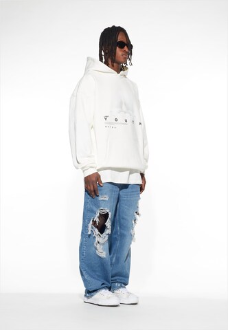 Lost Youth Sweatshirt 'Dove' in White: front
