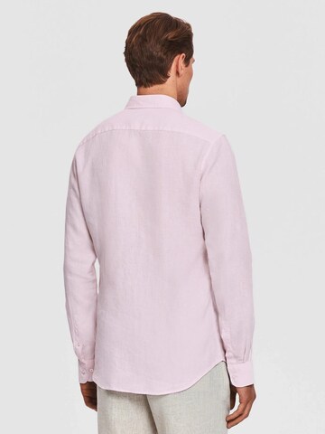 Pako Lorente Slim fit Koszula 'Lniana koszula męska w kolorze różowym Idealna na lato Pako Lorente roz. XL' w kolorze różowy