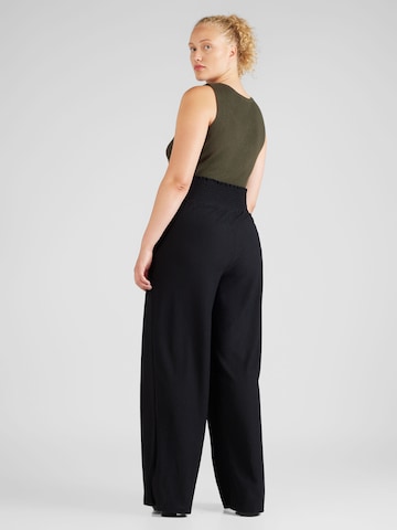 PIECES Curve Wide Leg Hose 'JURLI' in Schwarz