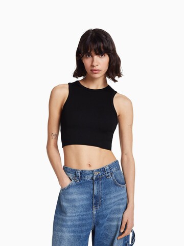 Bershka Top | črna barva: sprednja stran