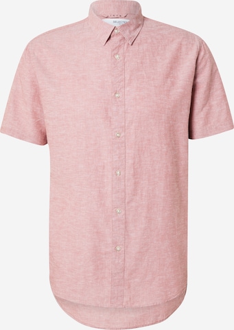 Chemise SELECTED en rouge : devant