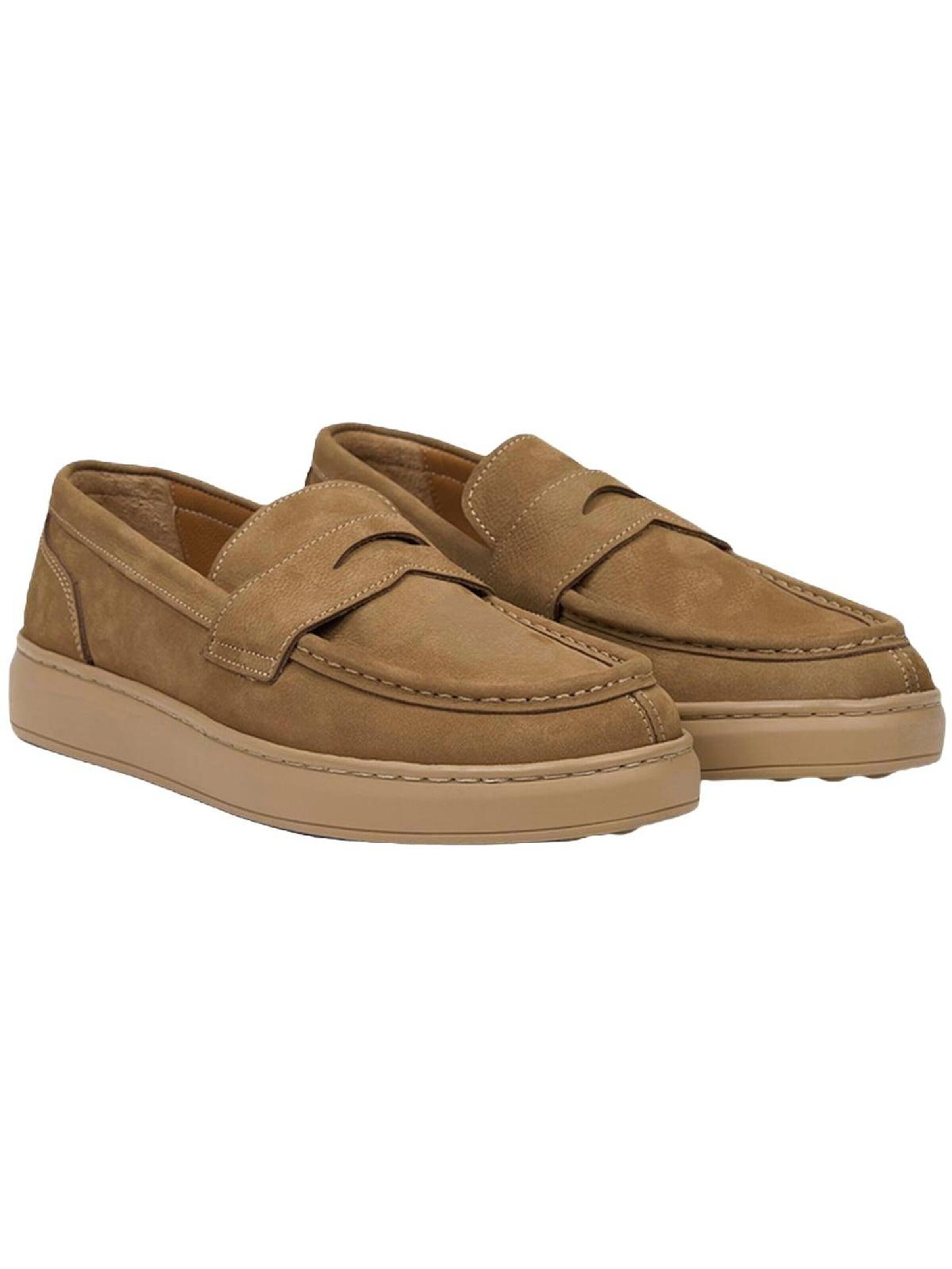 Desa Classic Flats 'Slipper' in Brown: front